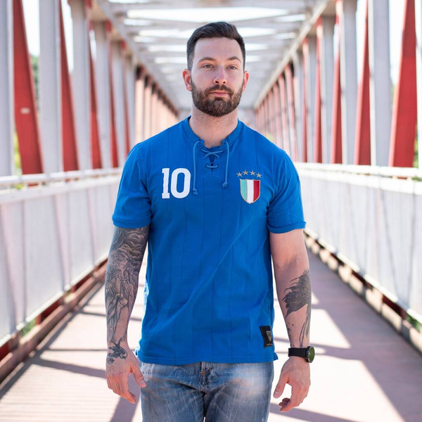 Retro Italy Gli Azzurri cotton T-shirt