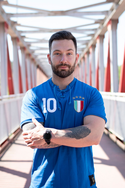 Retro Italy Gli Azzurri cotton T-shirt