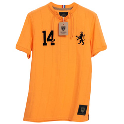 Bawełniana koszulka piłkarska Retro Netherlands De Leeuw