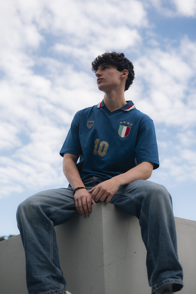 Bawełniana koszulka piłkarska Gli Azzurri Home